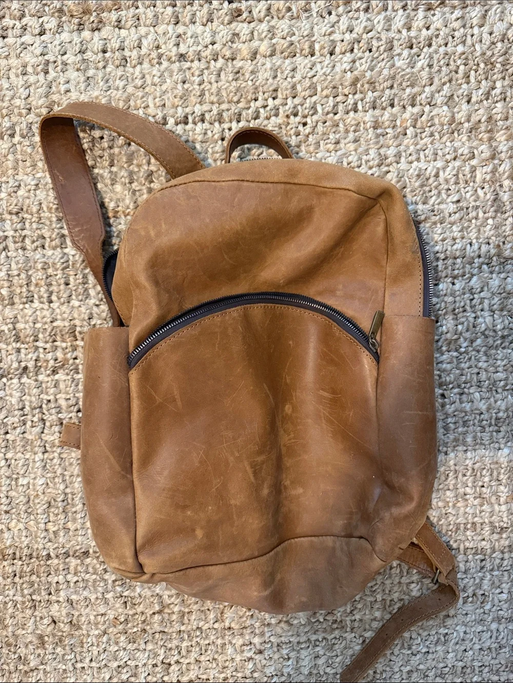 Leather Backpack - Brown Casual Bag